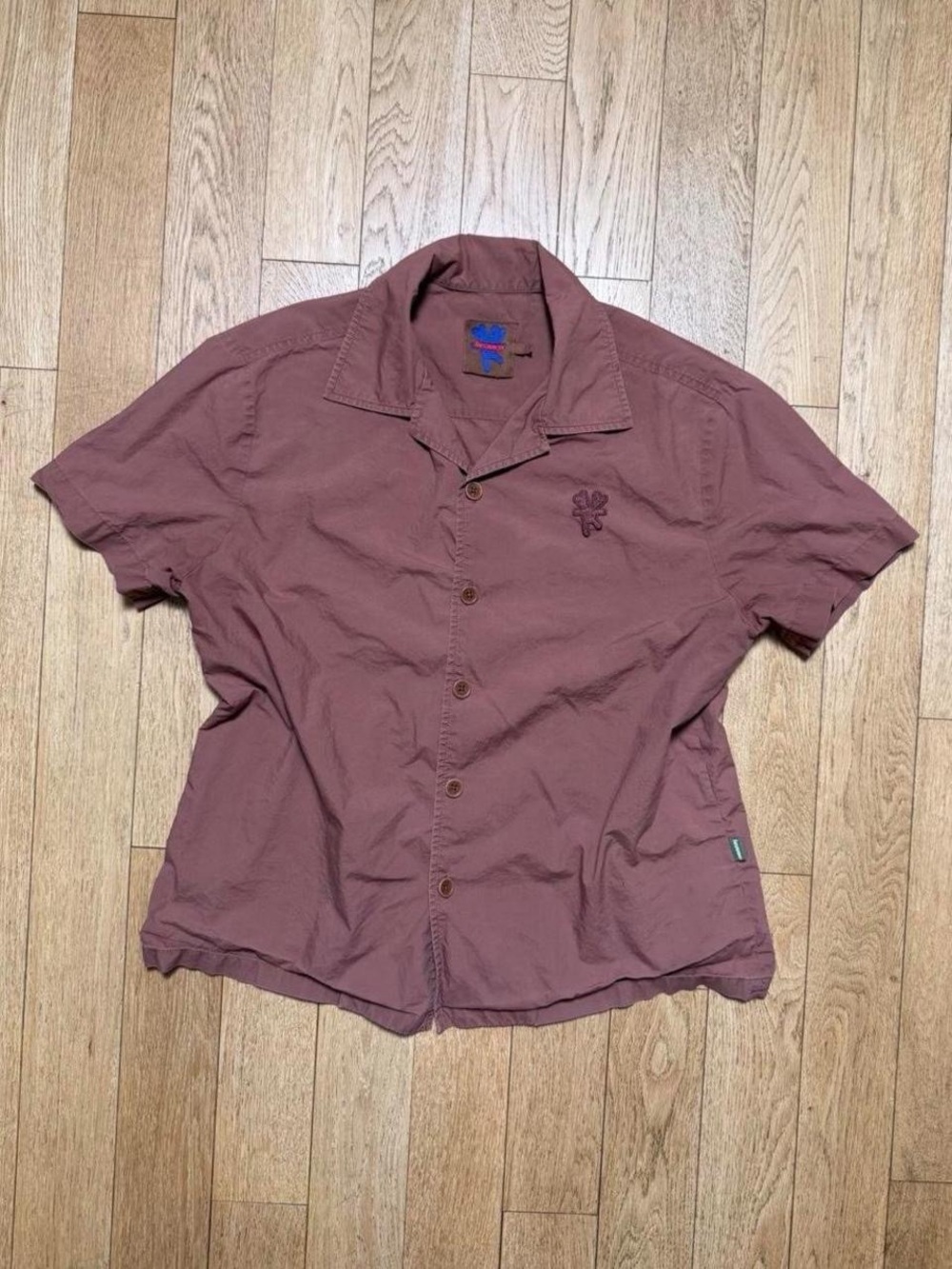 Heaven By Marc Jacobs Short-Sleeve Button-Down Shirt in Dusty Mauve